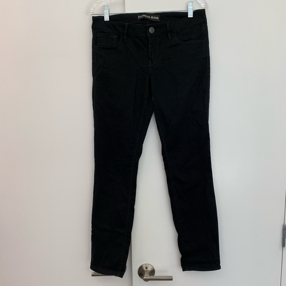 Express black skinny jeans